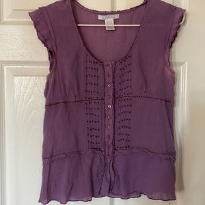 Charlotte Russe | Mauve Lavender Color No Sleeve Tops Sz L
